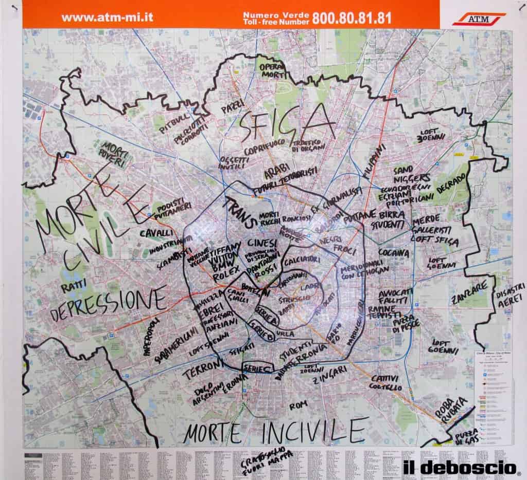 Mappa di Milano per parvenue, tutti i luoghi comuni in un'immagine